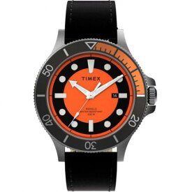 タイメックス Timex Men's Watch Allied Coastline Quartz Orange Dial Fabric Strap TW2U10700VQ メンズ