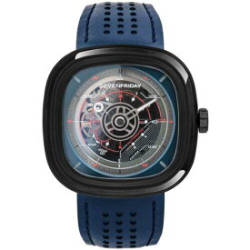 SevenFriday Men's Watch T-Series Power Reserve Leather Strap Automatic T3-03 メンズ