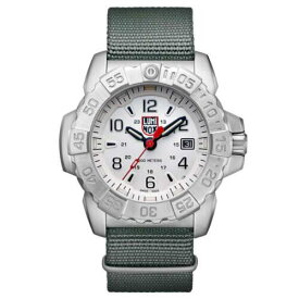 ルミノックス Luminox Men's Watch Navy Seal Steel 3250 Series White Dial Grey Nylon Strap 3257 メンズ