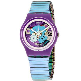 スウォッチ Swatch Women's Watch Flowerflex Quartz Violet Stainless Steel Bracelet GV129B レディース
