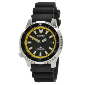 シチズン Citizen Men's Watch Promaster Automatic Black and Yellow Dial Strap NY0130-08E メンズ