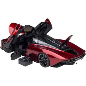 Autoart 1/18 Car McLaren Speedtail Volcano Red Metallic and Suitcase Accessories