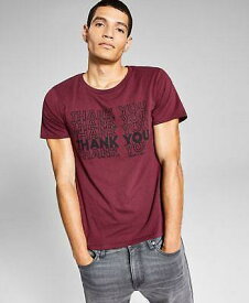 And Now This Mens Thank You Graphic T-Shir Port Royal-thank You L DARK RED Size メンズ