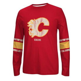 Reebok リーボック [L85901] New Men's REEBOK NHL Calgary Flames CCM Long Sleeve Crew - MSRP メンズ