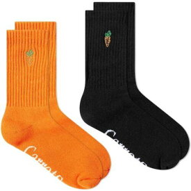 Carrots By Anwar Carrots Men's Signature Embroidered Logo Crew Socks メンズ