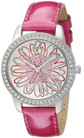 GUESS ゲス Guess Women's Pink Patent Leather Crytsal Breast Cancer Awareness 36mm Watch レディース