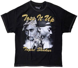 Urban Outfitters Women's Tupac 2Pac Shakur Gold Toss It Easy Fit Tee T-Shirt レディース