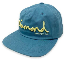 ダイヤモンド Diamond Supply Co. Men's OG Script Unstructured Snapback Hat Cap - Blue/Yellow メンズ