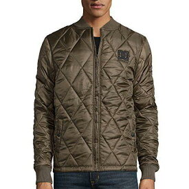 DC Shoes ディーシー DC Shoe Co. Men's Embroidered Logo Quilted Puffer Jacket in Small Dusty Olive メンズ