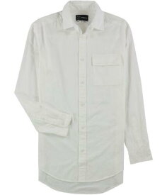 Original Use Mens Solid Button Up Shirt White X-Small メンズ