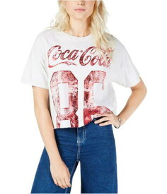 True Vintage Womens Cropped Coca-Cola Graphic T-Shirt Beige Medium レディース