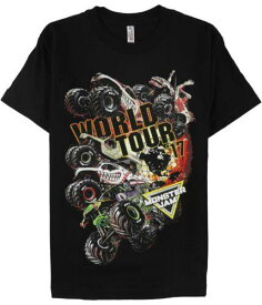 Monster Jam Mens World Tour Graphic T-Shirt Black Small メンズ