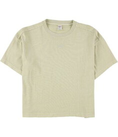 リーボック Reebok Womens Natural Dye Cropped Basic T-Shirt Beige Small レディース