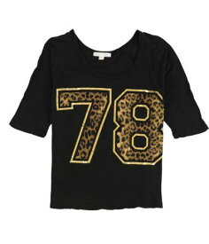 Forever 21 Womens 78 Graphic T-Shirt Black Medium レディース