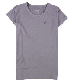 アシックス ASICS Womens Seamless Textured Basic T-Shirt Purple Medium レディース