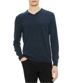 カルバンクライン Calvin Klein Mens Extra Fine Merino Pullover Sweater Blue XX-Large メンズ