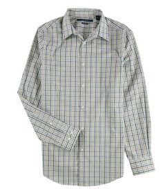 ペリーエリス Perry Ellis Mens Multi Button Up Shirt Green Small メンズ