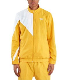 リーボック Reebok Mens Logo Track Jacket Yellow X-Small (Regular) メンズ