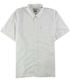 バブアー Barbour Mens Seaton Micro Paisley Button Up Shirt White Small メンズ