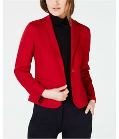 MaxMara Womens Veranda Wool Three Button Blazer Jacket Red 6 レディース