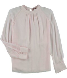 MaxMara Womens Solid Silk Pullover Blouse Pink 12 レディース