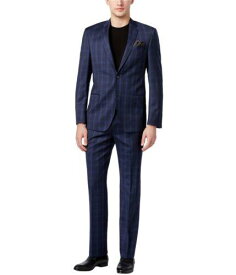 DKNY ディーケーエヌワイ Dkny Mens Slim-Fit Tonal Plaid Two Button Formal Suit メンズ