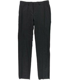 ディーケーエヌワイ DKNY Mens Plaid Dress Pants Slacks Grey 33W x 35L メンズ