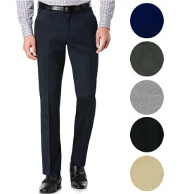 Unbranded Men's Premium Slim Fit Dress Pants Slacks Flat Front Multiple Colors メンズ