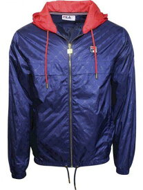 FILA フィラ Fila Copper Hood Track Jacket Peacoat/Chinese Red Men's Woven Zip Front Sz: XL メンズ