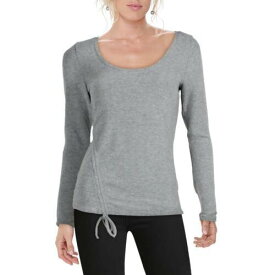 ルルズ Lulus Womens Gray Knit Ruched Blouse Top Shirt XS レディース