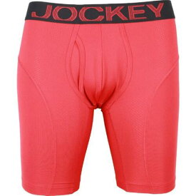 ジョッキー Jockey Mens Red Logo Knit Stretch Boxers S メンズ