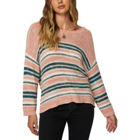 オニール O'Neill Womens Salty Stripe Pink Striped Shirt Pullover Sweater Top M レディース