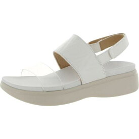バイオニック Vionic Womens Karleen White Leather Wedge Sandals Shoes 9 Medium (B M) レディース