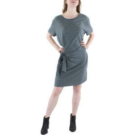 ヴィンス Vince Womens Gray Side Tie Knee-Length Casual T-Shirt Dress XL レディース