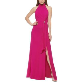 ヴィンス Vince Camuto Womens Pink Ruched Long Formal Evening Dress Gown 12 レディース