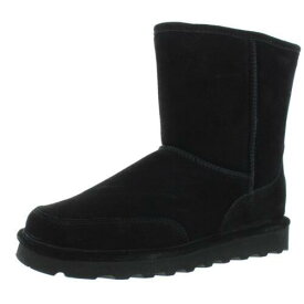 ベアパウ Bearpaw Mens Brady Black Suede Mid-Calf Boots Shoes 9.5 Medium (D) メンズ