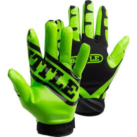 Battle Sports Receivers Ultra-Stick Football Gloves - Neon Green/Black ユニセックス