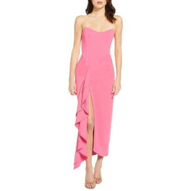 Katie May Womens Rowan Pink Knit Strapless Cocktail and Party Dress S レディース