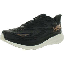 ホカ オネオネ Hoka One One Womens Clifton 9 Black Running Shoes 9 Wide (C D W) レディース