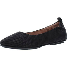 フィットフロップ Fitflop Womens Allegro Black Leather Ballet Flats Shoes 5 Medium (B M) レディース