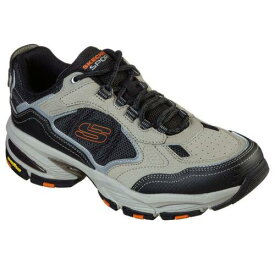 スケッチャーズ Skechers Men's Vigor 3.0 Taupe/Black Low Top Sneaker Shoes Footwear Walk Runn... メンズ