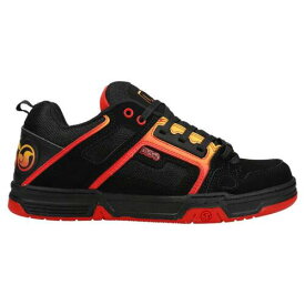 ディーブイエス DVS Men's Comanche Black Red Yellow Nubuck Low Top Sneaker Shoes Clothing App... メンズ