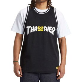 ディーシー DC Shoes Men's x Thrasher Black DC Basketball Jersey Sleeveless Shirt Clothin... メンズ