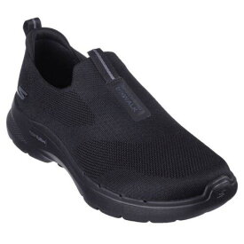 スケッチャーズ Skechers Men's Go Walk 6 Black/Black Low Top Sneaker Shoes Footwear Walk Runn... メンズ