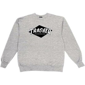 Thrasher Men's Skate Magazine Gray Long Sleeve Crewneck Sweatshirt Clothing A... メンズ