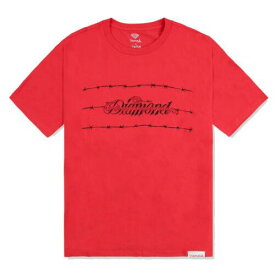 ダイヤモンド Diamond Supply Co. Men's Barbed Wire Red Short Sleeve T Shirt Clothing Appare... メンズ