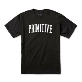Primitive Skateboarding プリミティブ Primitive Men's Collegiate Arch Outline Short Sleeve T Shirt Black Clothing A... メンズ