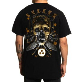 Sullen Men's Honey Badge Premium Jet Black Short Sleeve T Shirt Clothing Appa... メンズ