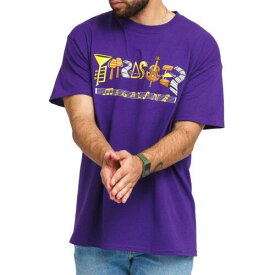 Thrasher Men's Fillmore Logo Short Sleeve T Shirt Purple Clothing Apparel Ska... メンズ