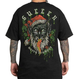 Sullen Men's Merry Krampuss Black Short Sleeve T Shirt Clothing Apparel Tatto... メンズ